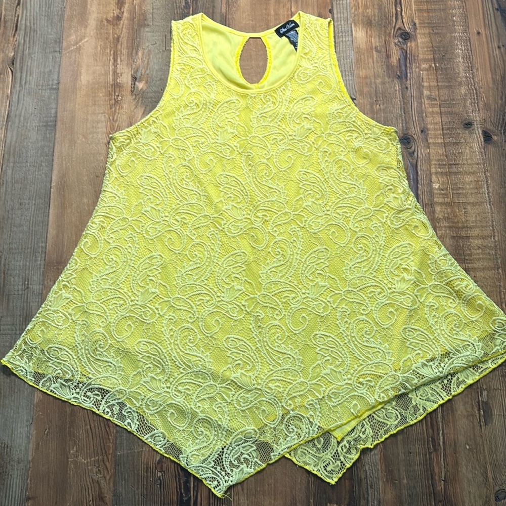 Yellow Lacey Top